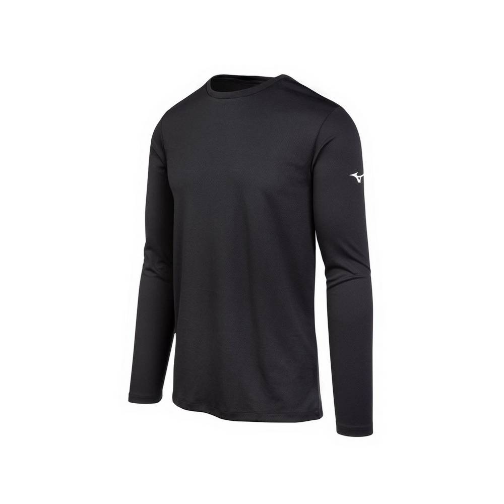 Camiseta Mizuno Long Sleeve - Homem - Pretas - TLCMI3804